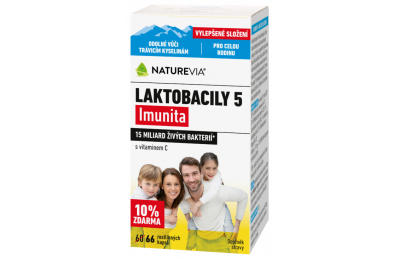 NatureVia Laktobacily 5 Imunita - Лактобактерии, 66 капсул